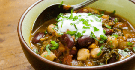 Receita de macarrao chili vegetariano de uma panela